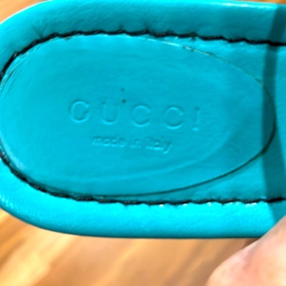 Gucci Horse Bit Sandal Tassel Thong Teal - Picture 8 of 13